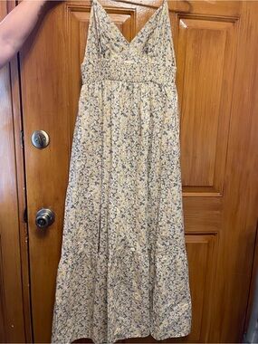 Universal Thread Floral Maxi Dress in Yellow and Blue